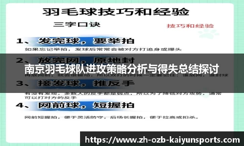 南京羽毛球队进攻策略分析与得失总结探讨